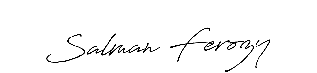 How to make Salman Ferozy signature? Antro_Vectra_Bolder is a professional autograph style. Create handwritten signature for Salman Ferozy name. Salman Ferozy signature style 7 images and pictures png