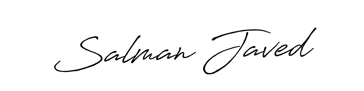 Design your own signature with our free online signature maker. With this signature software, you can create a handwritten (Antro_Vectra_Bolder) signature for name Salman Javed. Salman Javed signature style 7 images and pictures png