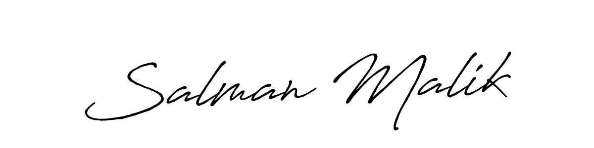 Salman Malik stylish signature style. Best Handwritten Sign (Antro_Vectra_Bolder) for my name. Handwritten Signature Collection Ideas for my name Salman Malik. Salman Malik signature style 7 images and pictures png