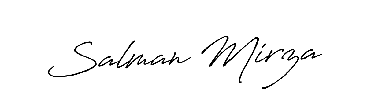 Make a beautiful signature design for name Salman Mirza. With this signature (Antro_Vectra_Bolder) style, you can create a handwritten signature for free. Salman Mirza signature style 7 images and pictures png