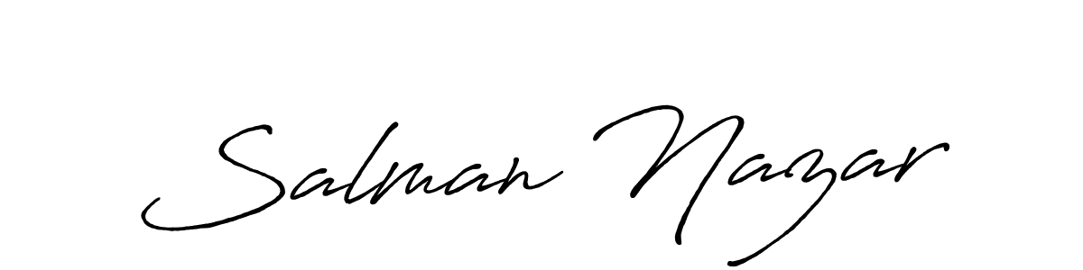 Make a short Salman Nazar signature style. Manage your documents anywhere anytime using Antro_Vectra_Bolder. Create and add eSignatures, submit forms, share and send files easily. Salman Nazar signature style 7 images and pictures png