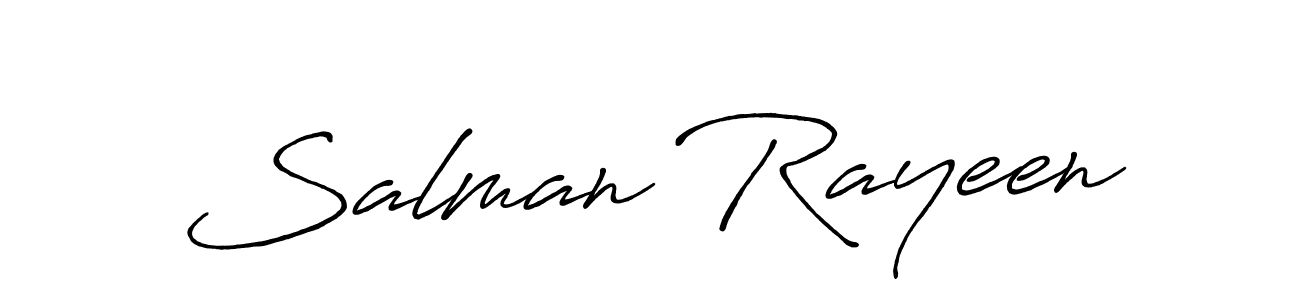 Salman Rayeen stylish signature style. Best Handwritten Sign (Antro_Vectra_Bolder) for my name. Handwritten Signature Collection Ideas for my name Salman Rayeen. Salman Rayeen signature style 7 images and pictures png