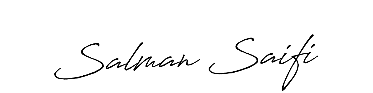 Use a signature maker to create a handwritten signature online. With this signature software, you can design (Antro_Vectra_Bolder) your own signature for name Salman Saifi. Salman Saifi signature style 7 images and pictures png