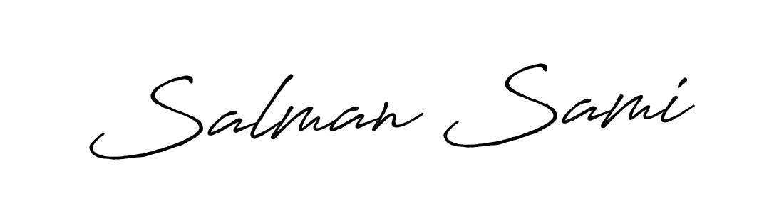 How to make Salman Sami name signature. Use Antro_Vectra_Bolder style for creating short signs online. This is the latest handwritten sign. Salman Sami signature style 7 images and pictures png