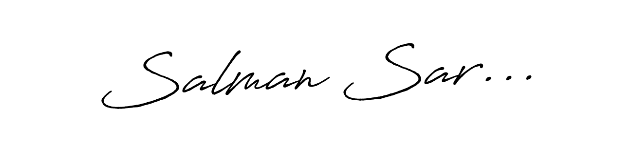 How to make Salman Sar... name signature. Use Antro_Vectra_Bolder style for creating short signs online. This is the latest handwritten sign. Salman Sar... signature style 7 images and pictures png