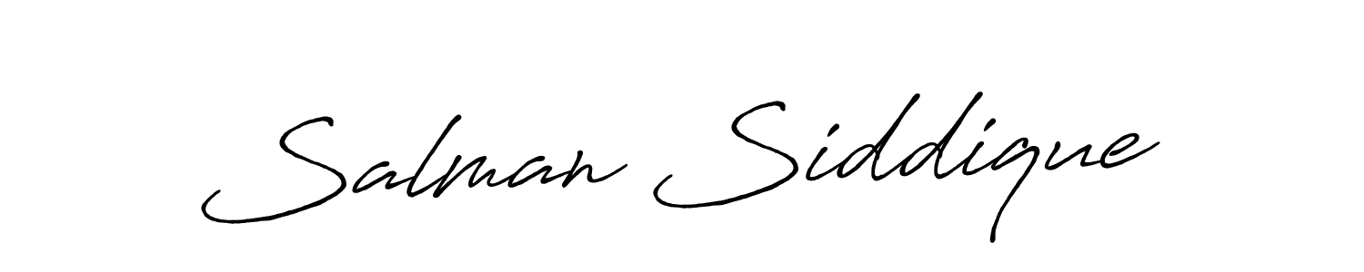 How to make Salman Siddique name signature. Use Antro_Vectra_Bolder style for creating short signs online. This is the latest handwritten sign. Salman Siddique signature style 7 images and pictures png