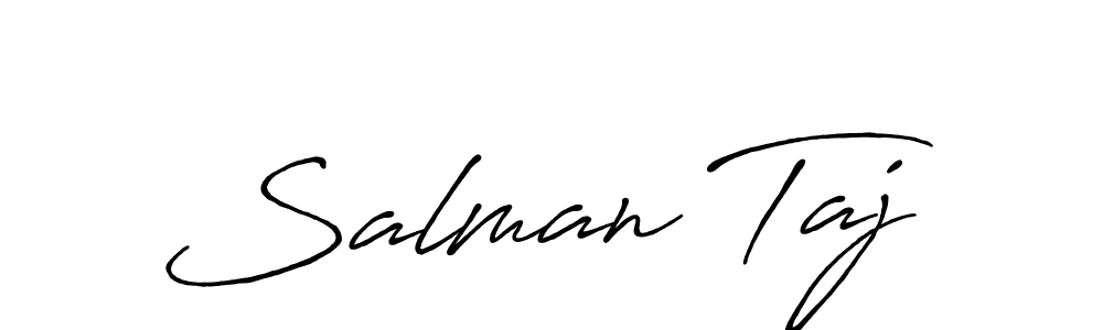 The best way (Antro_Vectra_Bolder) to make a short signature is to pick only two or three words in your name. The name Salman Taj include a total of six letters. For converting this name. Salman Taj signature style 7 images and pictures png