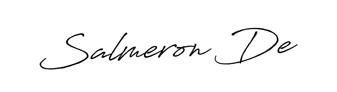 Create a beautiful signature design for name Salmeron De. With this signature (Antro_Vectra_Bolder) fonts, you can make a handwritten signature for free. Salmeron De signature style 7 images and pictures png