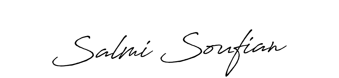 Design your own signature with our free online signature maker. With this signature software, you can create a handwritten (Antro_Vectra_Bolder) signature for name Salmi Soufian. Salmi Soufian signature style 7 images and pictures png