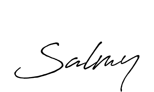 Create a beautiful signature design for name Salmy. With this signature (Antro_Vectra_Bolder) fonts, you can make a handwritten signature for free. Salmy signature style 7 images and pictures png