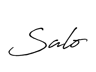 It looks lik you need a new signature style for name Salo. Design unique handwritten (Antro_Vectra_Bolder) signature with our free signature maker in just a few clicks. Salo signature style 7 images and pictures png