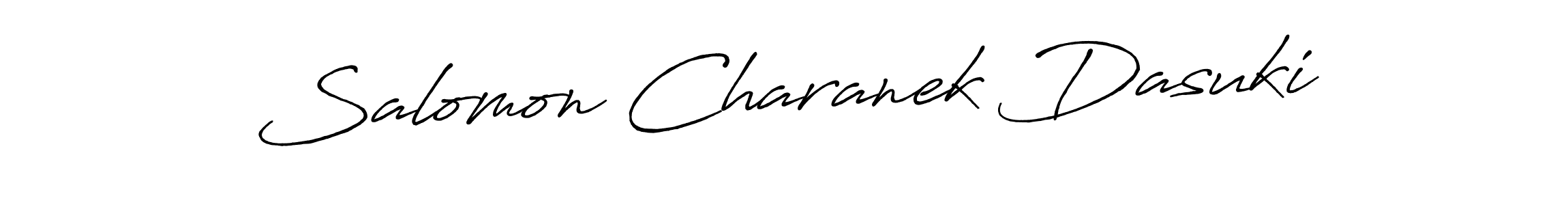 The best way (Antro_Vectra_Bolder) to make a short signature is to pick only two or three words in your name. The name Salomon Charanek Dasuki include a total of six letters. For converting this name. Salomon Charanek Dasuki signature style 7 images and pictures png