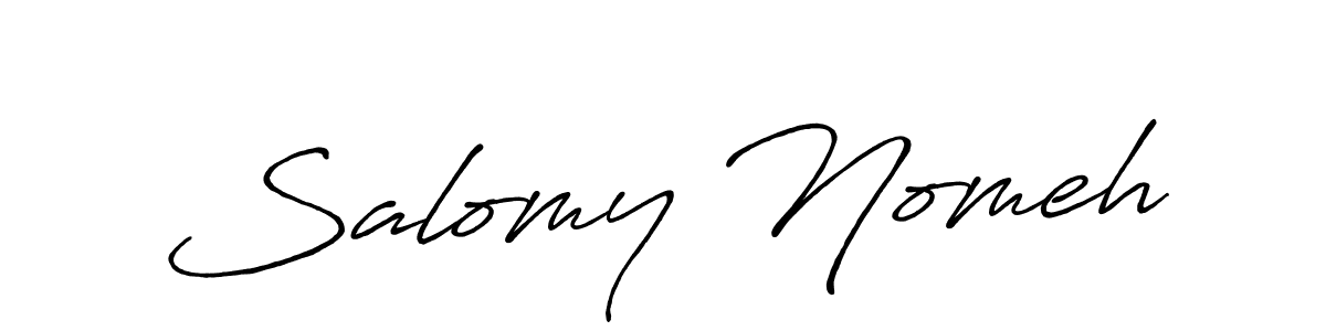 Antro_Vectra_Bolder is a professional signature style that is perfect for those who want to add a touch of class to their signature. It is also a great choice for those who want to make their signature more unique. Get Salomy Nomeh name to fancy signature for free. Salomy Nomeh signature style 7 images and pictures png