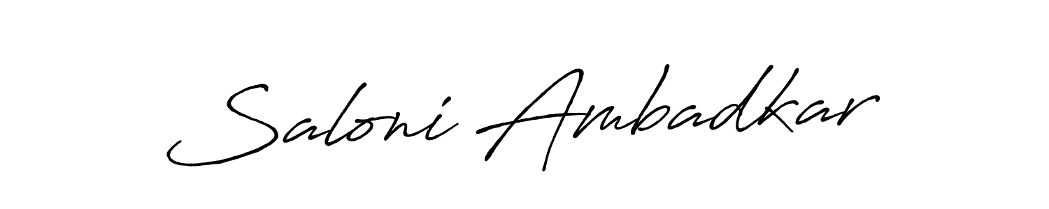 How to make Saloni Ambadkar signature? Antro_Vectra_Bolder is a professional autograph style. Create handwritten signature for Saloni Ambadkar name. Saloni Ambadkar signature style 7 images and pictures png