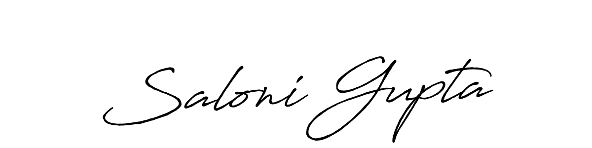 Saloni Gupta stylish signature style. Best Handwritten Sign (Antro_Vectra_Bolder) for my name. Handwritten Signature Collection Ideas for my name Saloni Gupta. Saloni Gupta signature style 7 images and pictures png