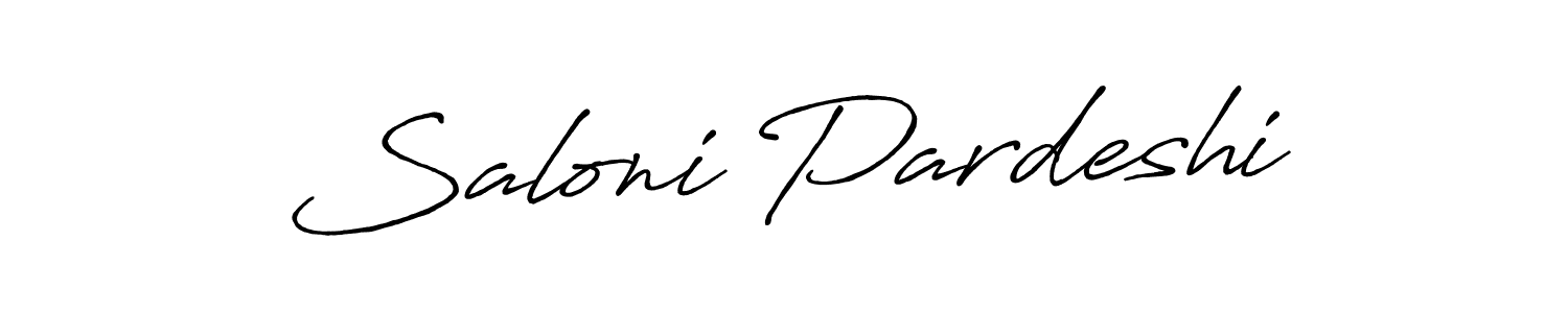 Saloni Pardeshi stylish signature style. Best Handwritten Sign (Antro_Vectra_Bolder) for my name. Handwritten Signature Collection Ideas for my name Saloni Pardeshi. Saloni Pardeshi signature style 7 images and pictures png
