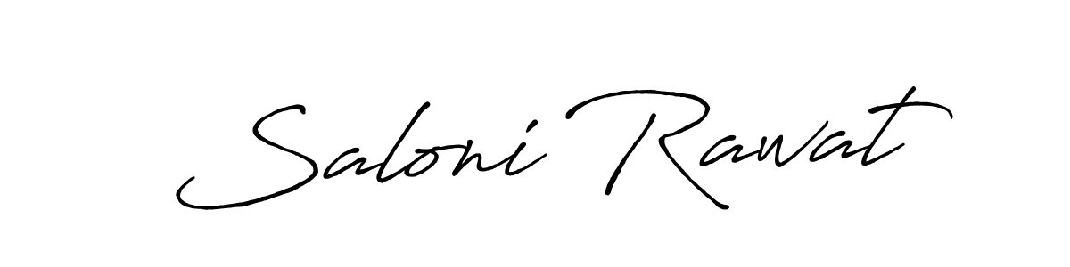 How to make Saloni Rawat name signature. Use Antro_Vectra_Bolder style for creating short signs online. This is the latest handwritten sign. Saloni Rawat signature style 7 images and pictures png