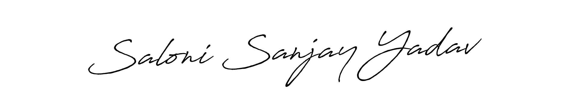 Saloni Sanjay Yadav stylish signature style. Best Handwritten Sign (Antro_Vectra_Bolder) for my name. Handwritten Signature Collection Ideas for my name Saloni Sanjay Yadav. Saloni Sanjay Yadav signature style 7 images and pictures png