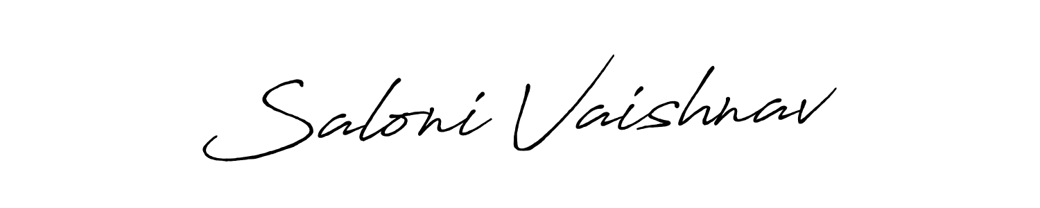 Also we have Saloni Vaishnav name is the best signature style. Create professional handwritten signature collection using Antro_Vectra_Bolder autograph style. Saloni Vaishnav signature style 7 images and pictures png