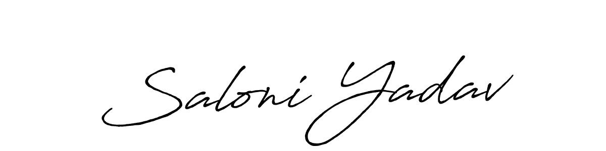 The best way (Antro_Vectra_Bolder) to make a short signature is to pick only two or three words in your name. The name Saloni Yadav include a total of six letters. For converting this name. Saloni Yadav signature style 7 images and pictures png