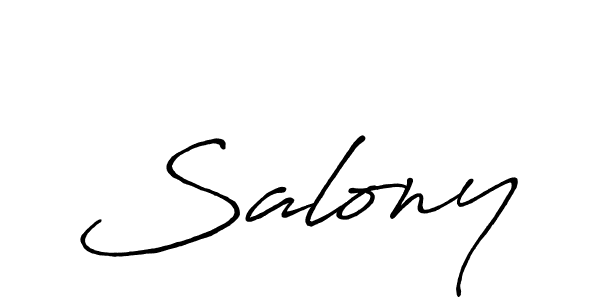 Make a beautiful signature design for name Salony. With this signature (Antro_Vectra_Bolder) style, you can create a handwritten signature for free. Salony signature style 7 images and pictures png