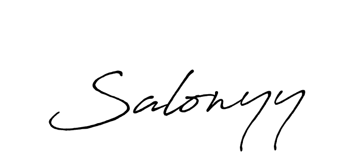 How to make Salonyy name signature. Use Antro_Vectra_Bolder style for creating short signs online. This is the latest handwritten sign. Salonyy signature style 7 images and pictures png