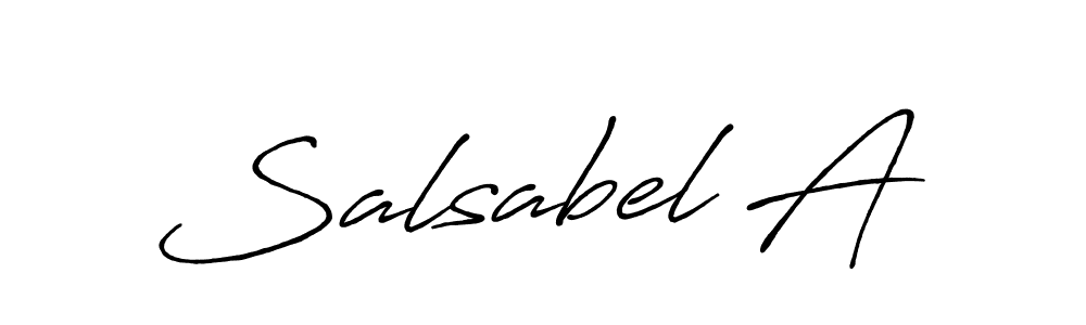 How to Draw Salsabel A signature style? Antro_Vectra_Bolder is a latest design signature styles for name Salsabel A. Salsabel A signature style 7 images and pictures png