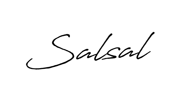 How to make Salsal signature? Antro_Vectra_Bolder is a professional autograph style. Create handwritten signature for Salsal name. Salsal signature style 7 images and pictures png