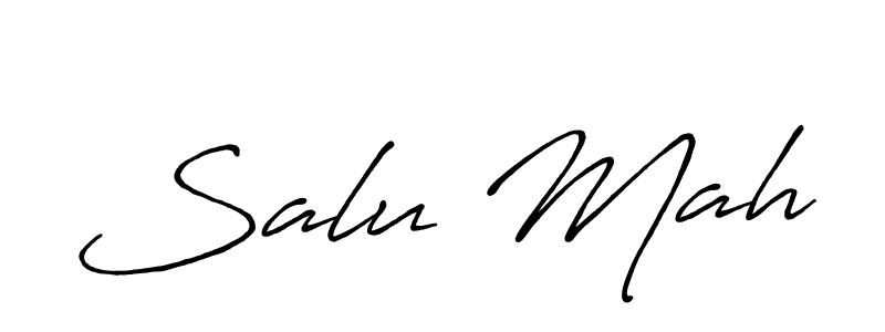 Antro_Vectra_Bolder is a professional signature style that is perfect for those who want to add a touch of class to their signature. It is also a great choice for those who want to make their signature more unique. Get Salu Mah name to fancy signature for free. Salu Mah signature style 7 images and pictures png