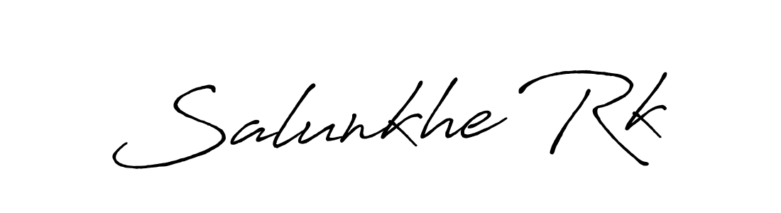 How to make Salunkhe Rk name signature. Use Antro_Vectra_Bolder style for creating short signs online. This is the latest handwritten sign. Salunkhe Rk signature style 7 images and pictures png