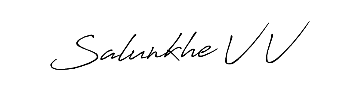 It looks lik you need a new signature style for name Salunkhe V V. Design unique handwritten (Antro_Vectra_Bolder) signature with our free signature maker in just a few clicks. Salunkhe V V signature style 7 images and pictures png