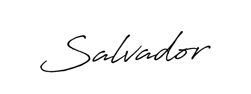 Use a signature maker to create a handwritten signature online. With this signature software, you can design (Antro_Vectra_Bolder) your own signature for name Salvador. Salvador signature style 7 images and pictures png