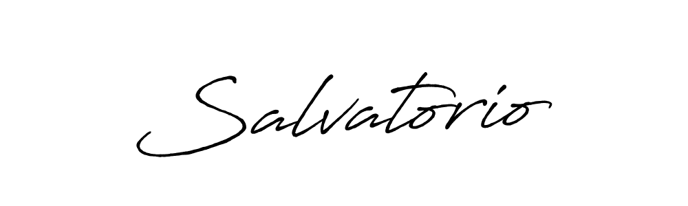 Make a beautiful signature design for name Salvatorio. With this signature (Antro_Vectra_Bolder) style, you can create a handwritten signature for free. Salvatorio signature style 7 images and pictures png