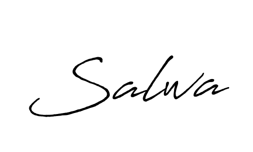 How to make Salwa name signature. Use Antro_Vectra_Bolder style for creating short signs online. This is the latest handwritten sign. Salwa signature style 7 images and pictures png