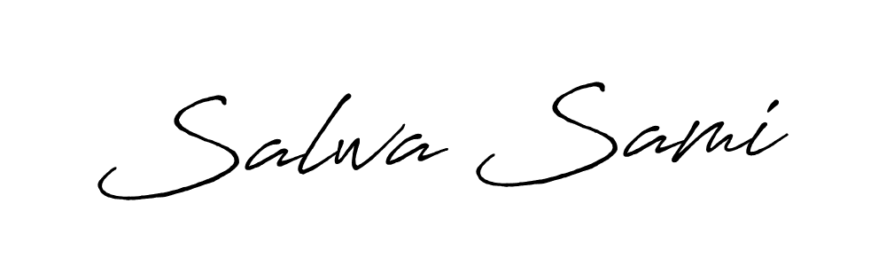 Make a beautiful signature design for name Salwa Sami. With this signature (Antro_Vectra_Bolder) style, you can create a handwritten signature for free. Salwa Sami signature style 7 images and pictures png