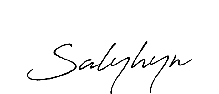 Also we have Salyhyn name is the best signature style. Create professional handwritten signature collection using Antro_Vectra_Bolder autograph style. Salyhyn signature style 7 images and pictures png