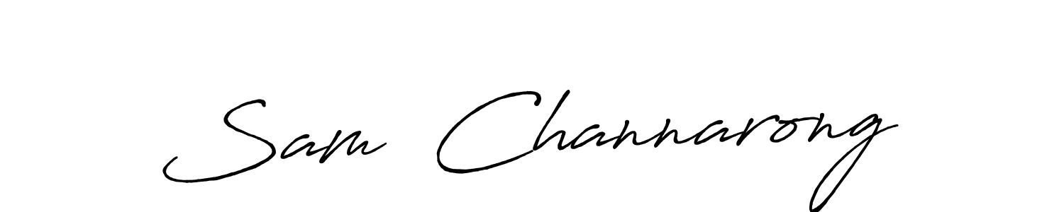 It looks lik you need a new signature style for name Sam  Channarong. Design unique handwritten (Antro_Vectra_Bolder) signature with our free signature maker in just a few clicks. Sam  Channarong signature style 7 images and pictures png