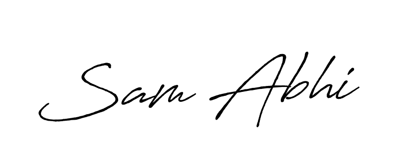 Make a beautiful signature design for name Sam Abhi. With this signature (Antro_Vectra_Bolder) style, you can create a handwritten signature for free. Sam Abhi signature style 7 images and pictures png