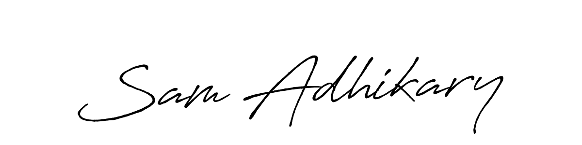 if you are searching for the best signature style for your name Sam Adhikary. so please give up your signature search. here we have designed multiple signature styles  using Antro_Vectra_Bolder. Sam Adhikary signature style 7 images and pictures png