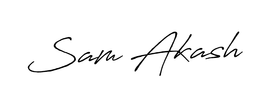 Create a beautiful signature design for name Sam Akash. With this signature (Antro_Vectra_Bolder) fonts, you can make a handwritten signature for free. Sam Akash signature style 7 images and pictures png