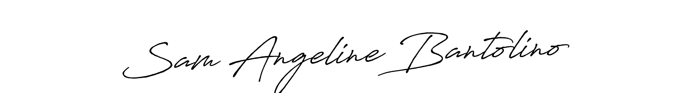 You should practise on your own different ways (Antro_Vectra_Bolder) to write your name (Sam Angeline Bantolino) in signature. don't let someone else do it for you. Sam Angeline Bantolino signature style 7 images and pictures png