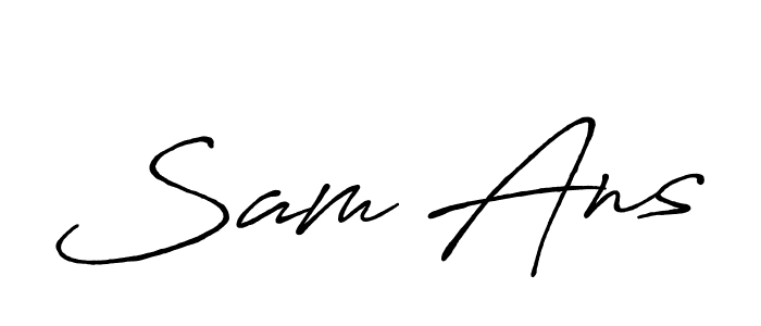 Sam Ans stylish signature style. Best Handwritten Sign (Antro_Vectra_Bolder) for my name. Handwritten Signature Collection Ideas for my name Sam Ans. Sam Ans signature style 7 images and pictures png