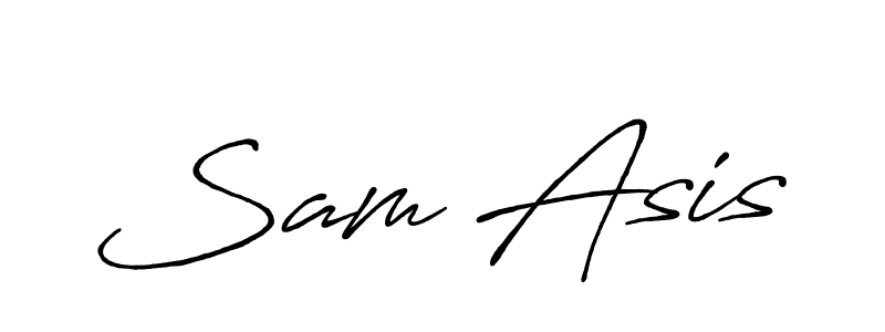 Make a beautiful signature design for name Sam Asis. With this signature (Antro_Vectra_Bolder) style, you can create a handwritten signature for free. Sam Asis signature style 7 images and pictures png