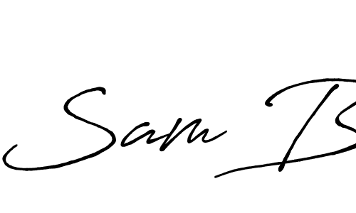 Design your own signature with our free online signature maker. With this signature software, you can create a handwritten (Antro_Vectra_Bolder) signature for name Sam B. Sam B signature style 7 images and pictures png