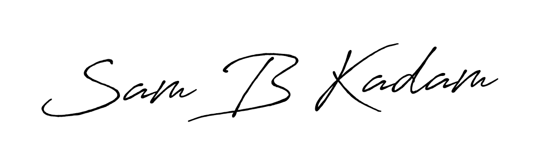 Create a beautiful signature design for name Sam B Kadam. With this signature (Antro_Vectra_Bolder) fonts, you can make a handwritten signature for free. Sam B Kadam signature style 7 images and pictures png