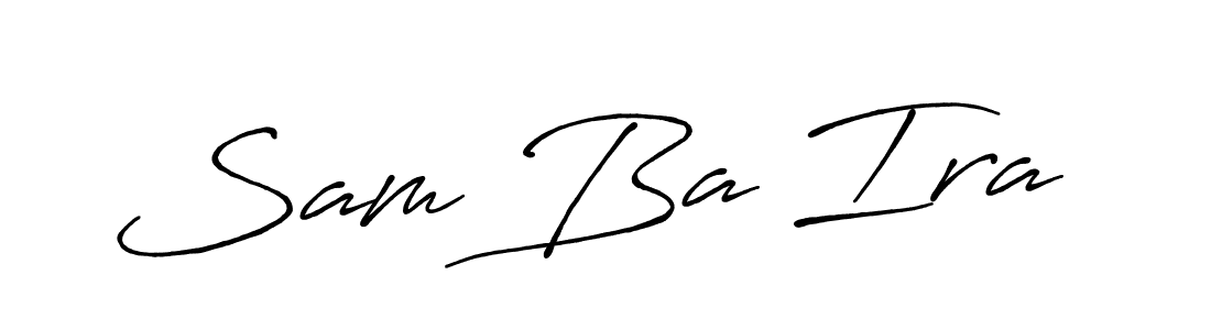 Use a signature maker to create a handwritten signature online. With this signature software, you can design (Antro_Vectra_Bolder) your own signature for name Sam Ba Ira . Sam Ba Ira  signature style 7 images and pictures png