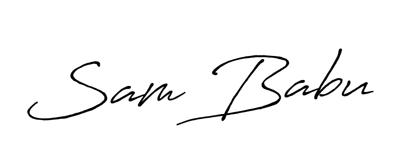 You should practise on your own different ways (Antro_Vectra_Bolder) to write your name (Sam Babu) in signature. don't let someone else do it for you. Sam Babu signature style 7 images and pictures png