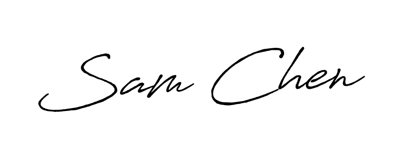 You should practise on your own different ways (Antro_Vectra_Bolder) to write your name (Sam Chen) in signature. don't let someone else do it for you. Sam Chen signature style 7 images and pictures png