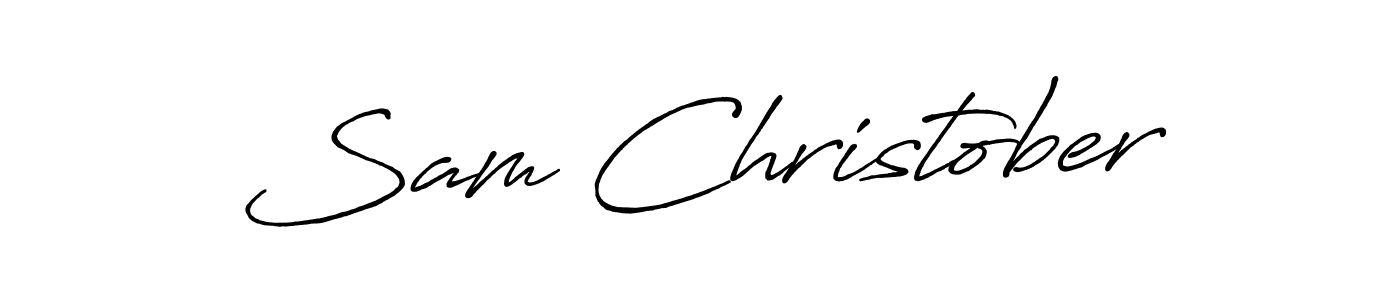 Make a beautiful signature design for name Sam Christober. With this signature (Antro_Vectra_Bolder) style, you can create a handwritten signature for free. Sam Christober signature style 7 images and pictures png