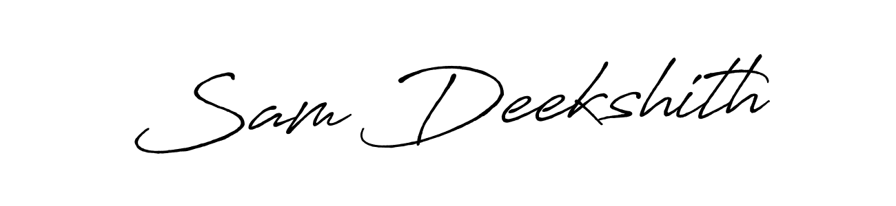 Antro_Vectra_Bolder is a professional signature style that is perfect for those who want to add a touch of class to their signature. It is also a great choice for those who want to make their signature more unique. Get Sam Deekshith name to fancy signature for free. Sam Deekshith signature style 7 images and pictures png